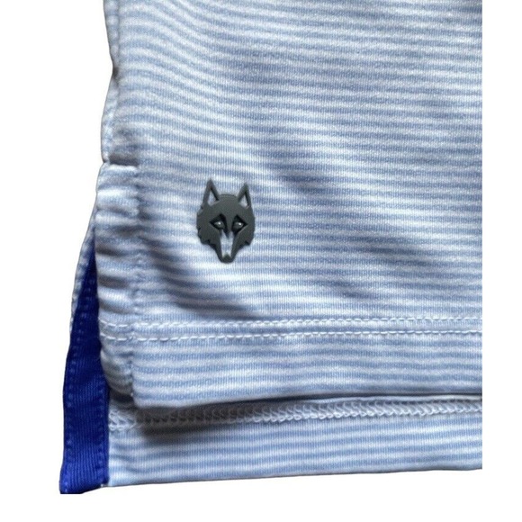LNWOT Greyson SS Polo Shirt Golf Tour Striped Blue Medium Men - Picture 4 of 8